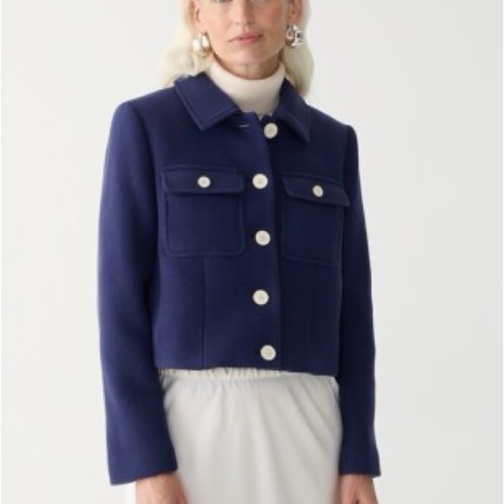 J. Crew Lady Jacket in Italian Stadium Cloth Wool | 4